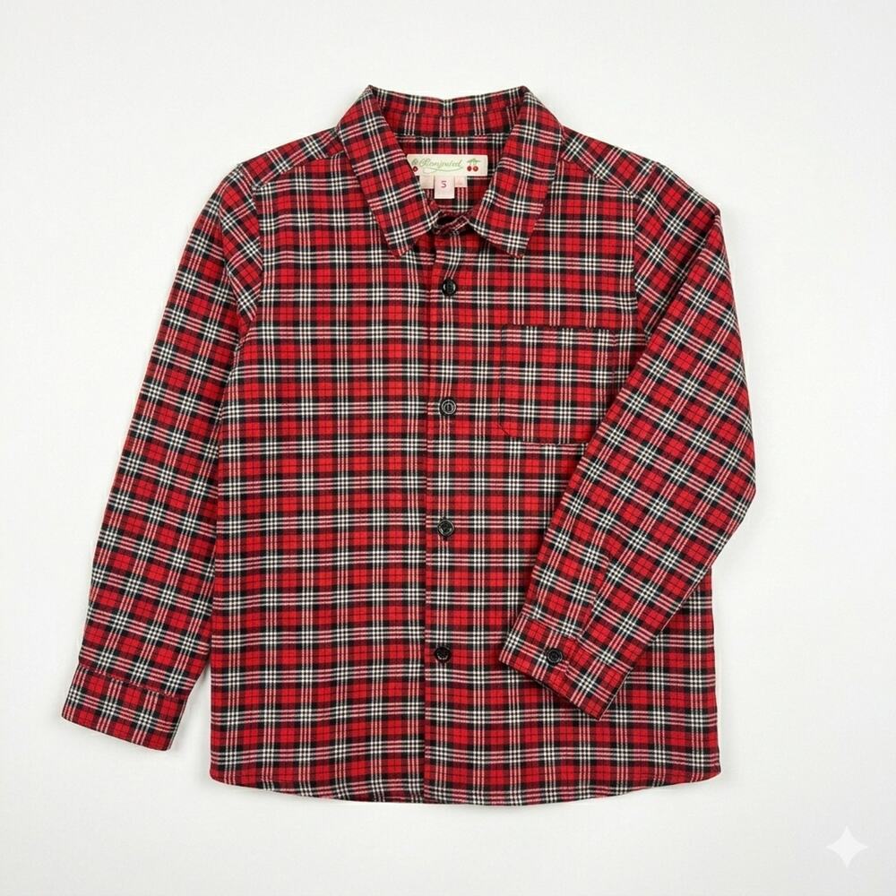 Bonpoint Plaid Button Down Boys Size 2T